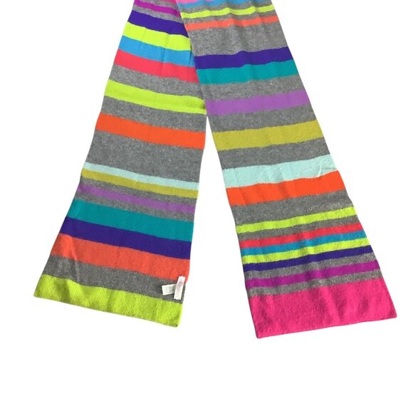 Xhilaration Women's Striped Multicolor Long Scarf Knitted Winter Accessory - Picture 6 of 10